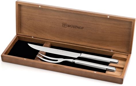 wüsthof 2-piece stainless steel carving set in walnut box|Classic 2.